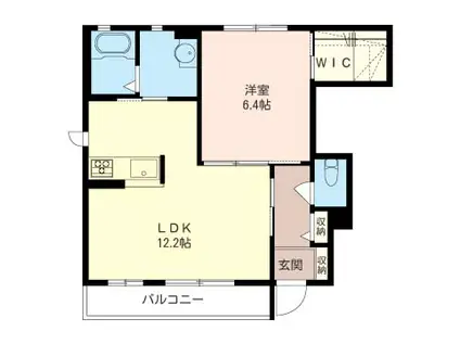 DORF SECOND(1LDK/1階)の間取り写真