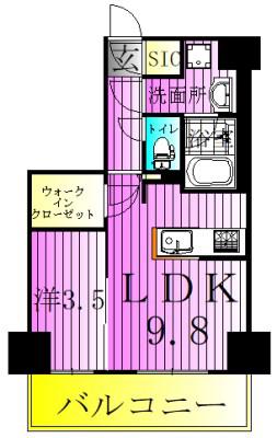ザ・レジデンス三ノ輪II(1LDK/4階)の間取り写真