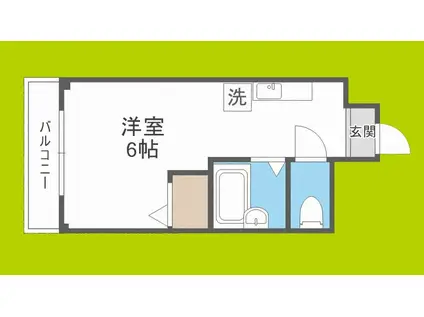 末広ビル(ワンルーム/5階)の間取り写真