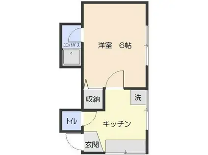 ハイムT(1K/2階)の間取り写真