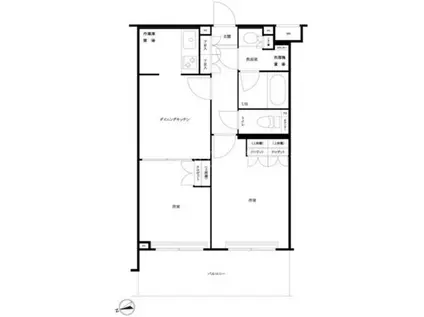 ルーブル大森西(2DK/5階)の間取り写真