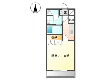 ダイアモンドハイツ・ヴィーナス(1K/2階)の間取り写真