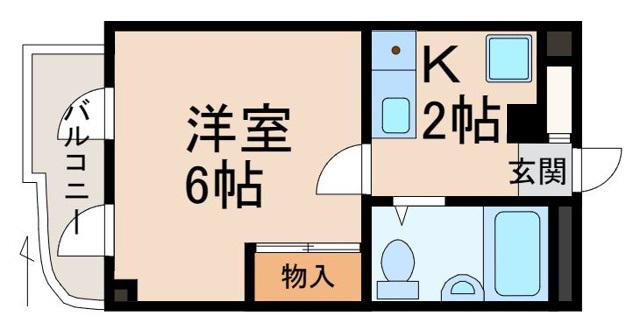 サンビル本町(1K/3階)の間取り写真