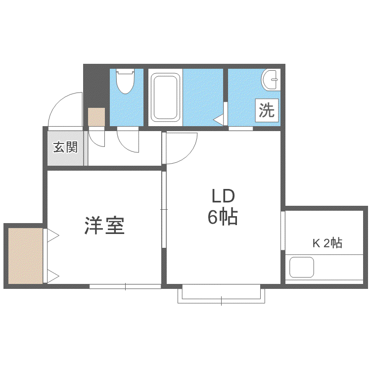 アイコートN8(1LDK/3階)の間取り写真