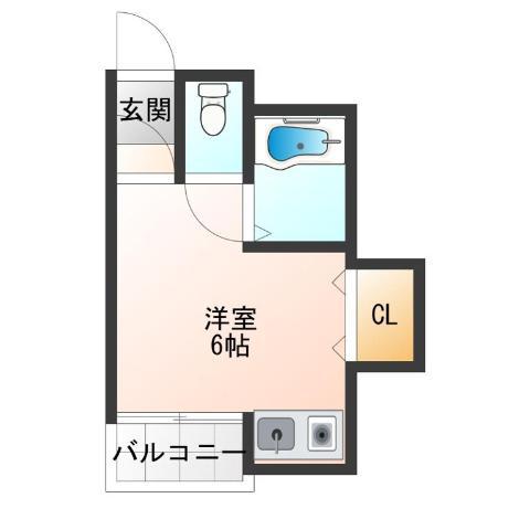 ハイツ恒栄(ワンルーム/3階)の間取り写真