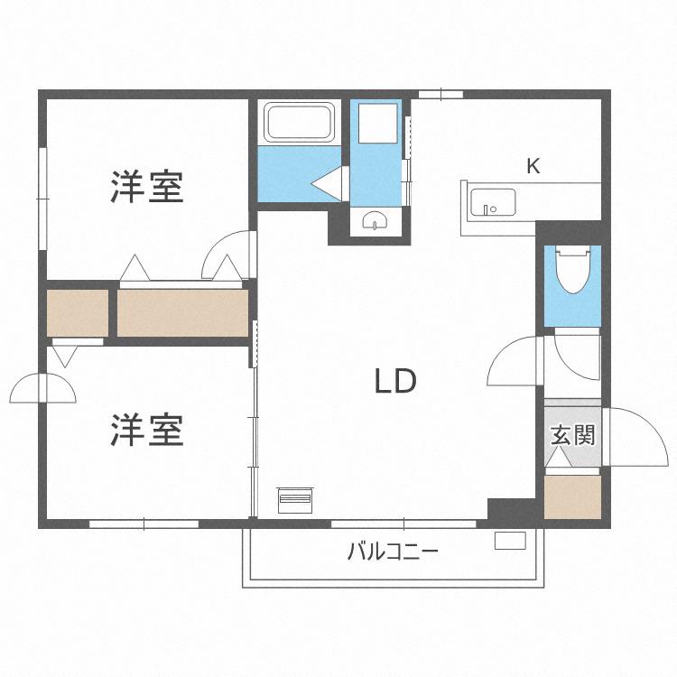 ハーベストS10(2LDK/3階)の間取り写真