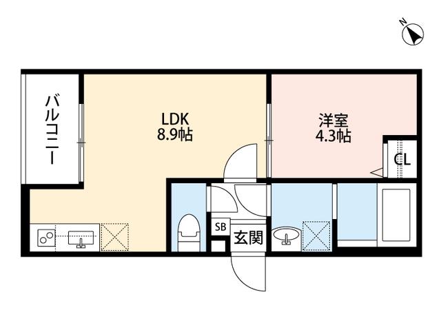 アークティカ小路(1LDK/2階)の間取り写真