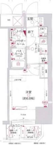 ラシュレエグゼ天王寺(1K/7階)の間取り写真