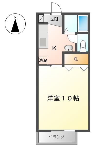 ハイム・エクセレンスB(1K/2階)の間取り写真