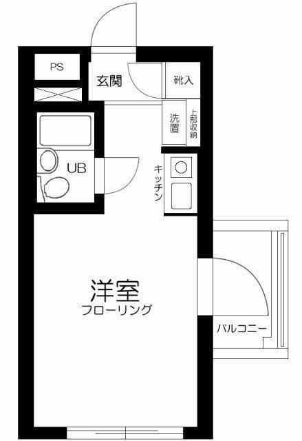 シルフィード用賀(ワンルーム/3階)の間取り写真