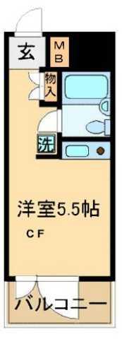 日神パレス東高円寺(ワンルーム/3階)の間取り写真