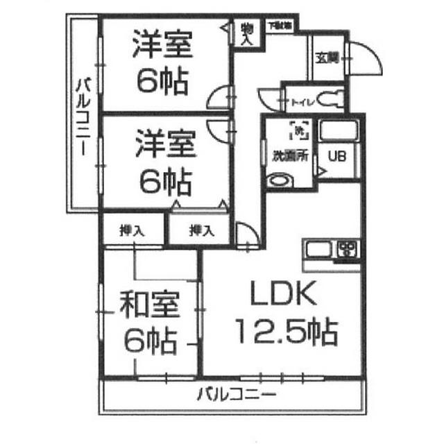 メゾンI&I(3LDK/2階)の間取り写真