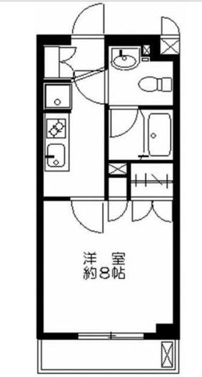 グラシア恵比寿(1K/1階)の間取り写真