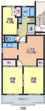 グリーンパーク天野(3LDK/1階)の間取り写真