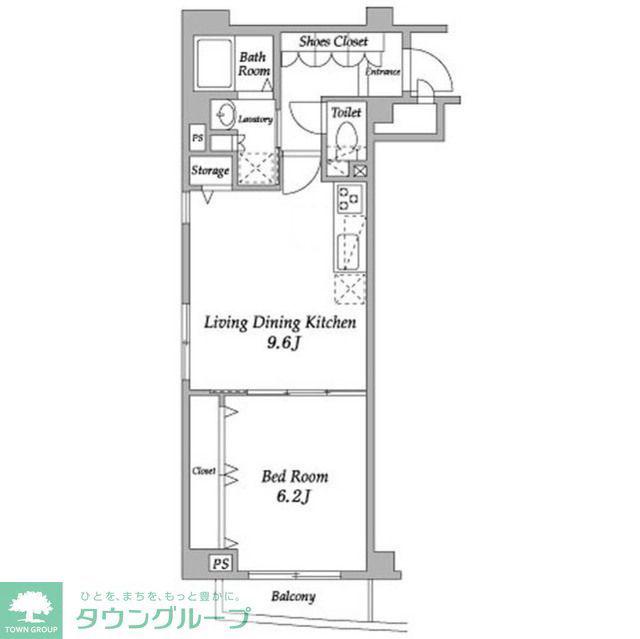 ラクラス下井草(1LDK/2階)の間取り写真