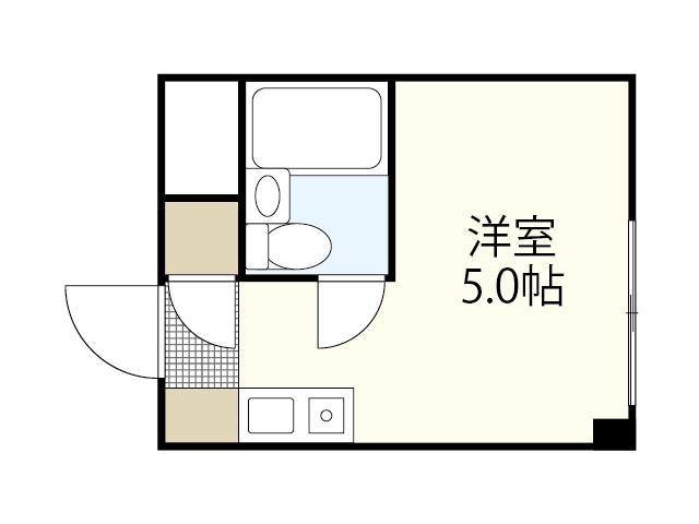 リヴァージュ広瀬北(ワンルーム/6階)の間取り写真