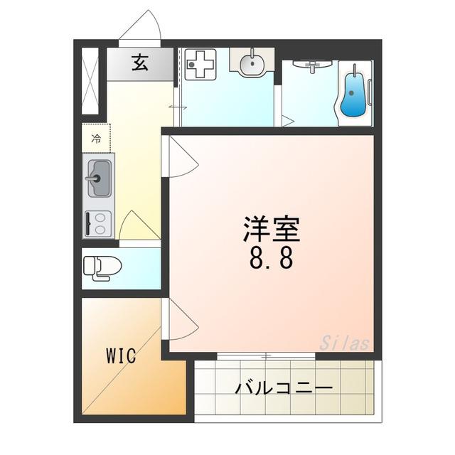 フレール II番館(1K/3階)の間取り写真