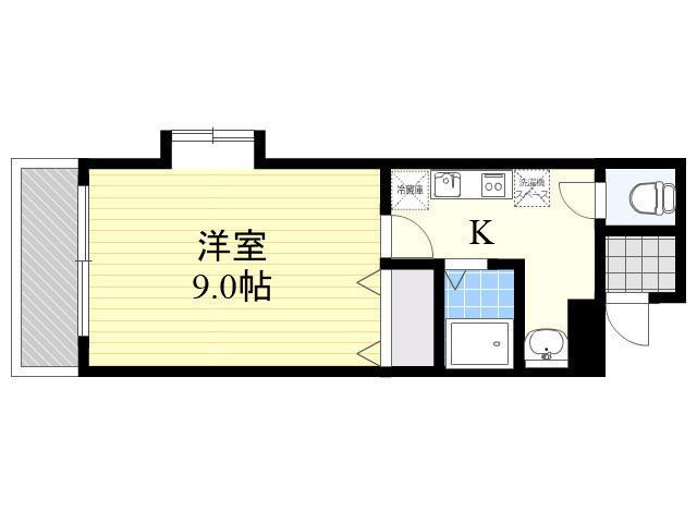 シャイン池島(1K/3階)の間取り写真