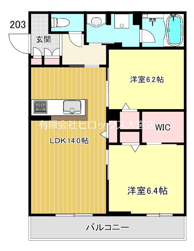 アルエットII(2LDK/2階)の間取り写真