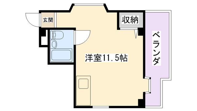COZYPALACEキムラ(1K/4階)の間取り写真