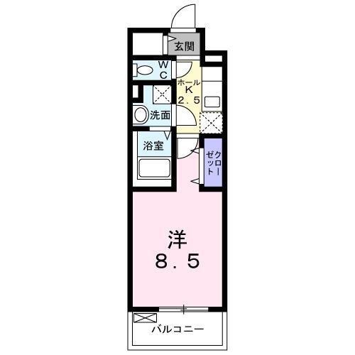 ベルフォース ルミエール(1K/3階)の間取り写真