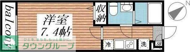 AXIS八千代台(1K/3階)の間取り写真