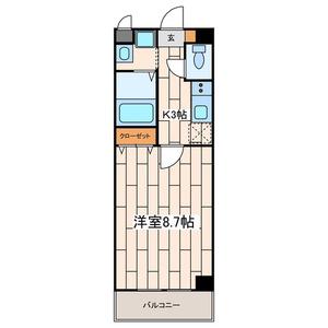 プレシアス(1K/1階)の間取り写真