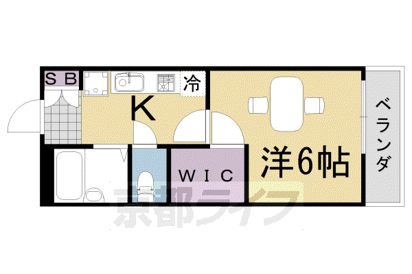 レオパレスEAGLE南丹(1K/3階)の間取り写真