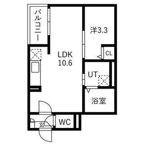 JACK MIYAHARAII(1LDK/1階)の間取り写真