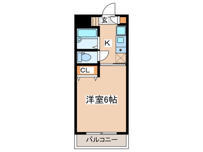 グレイスメゾン東林間(1K/2階)の間取り写真