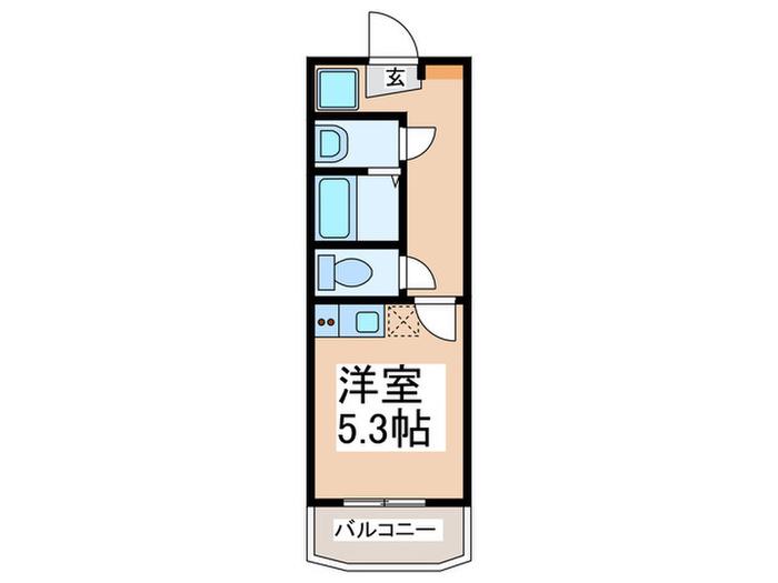 PERFECT LIFE九条 (ワンルーム/1階)の間取り写真