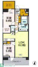 ロイヤルパークス仙台青葉通(2LDK/15階)の間取り写真