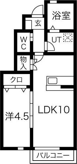 KING OF AP(1LDK/1階)の間取り写真
