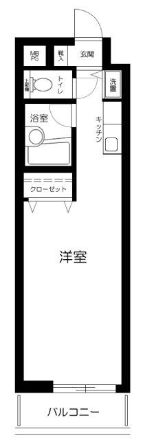大成ルームズ(ワンルーム/3階)の間取り写真