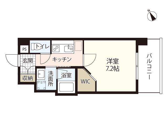コンフォート楠木(1K/6階)の間取り写真