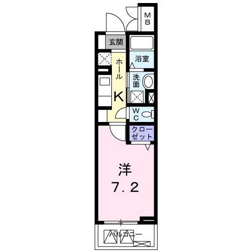 リヴィエール早稲田鶴巻(1K/3階)の間取り写真