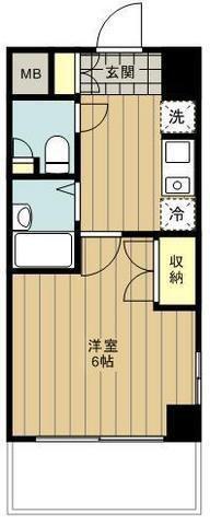ソアブール高田馬場(1K/7階)の間取り写真