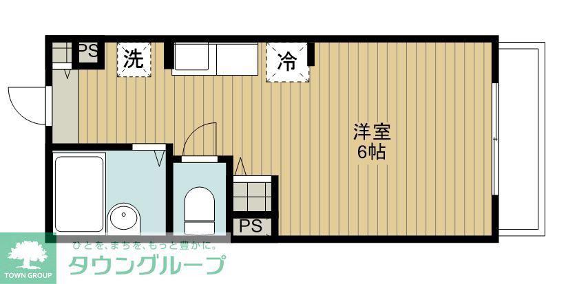 MELDIA番田(ワンルーム/2階)の間取り写真