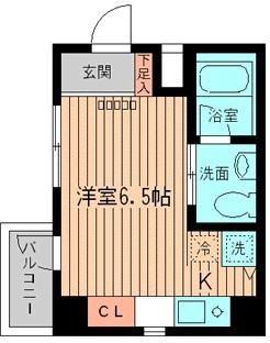 NERV西早稲田(ワンルーム/3階)の間取り写真