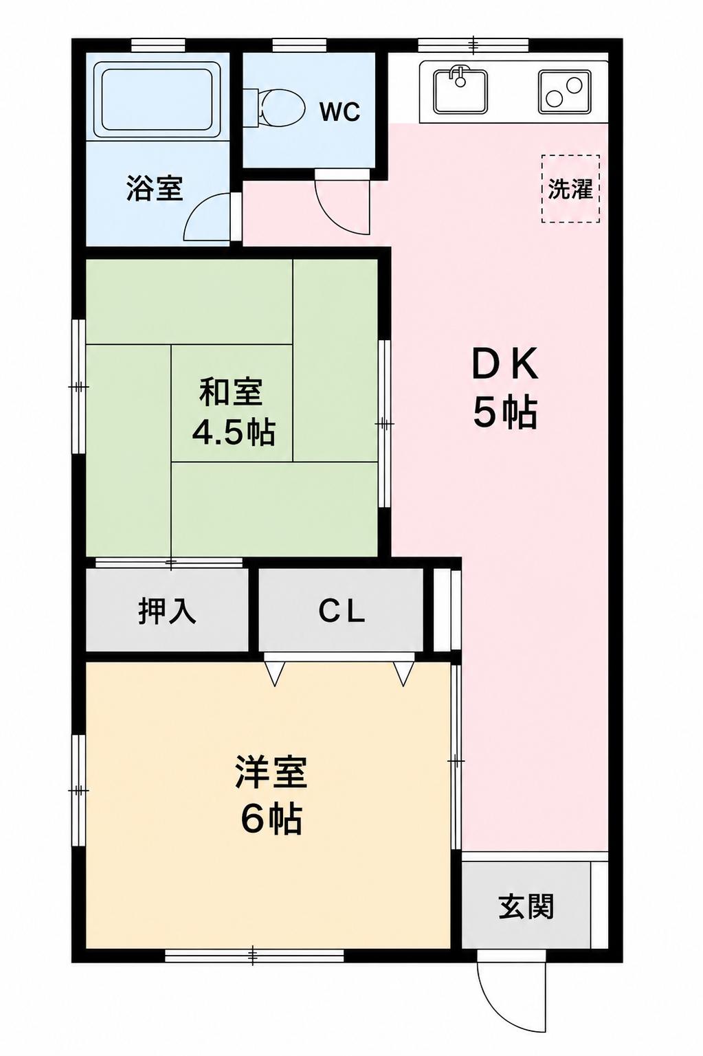 池袋2丁目マンション(2DK/2階)の間取り写真