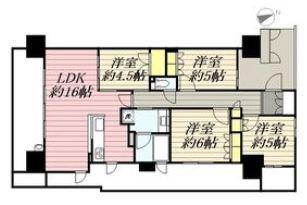 BERISTA夕陽ヶ丘(4LDK/7階)の間取り写真