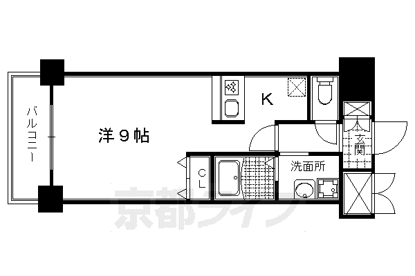 プレサンス京都四条河原町ネクステージ(ワンルーム/3階)の間取り写真