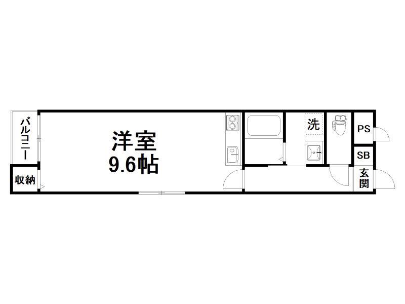 ラパン四条大宮(ワンルーム/1階)の間取り写真