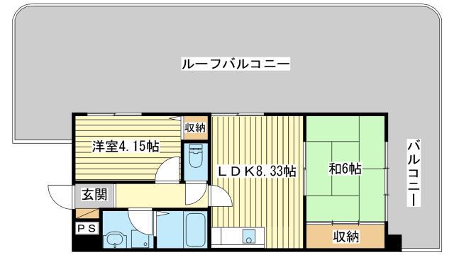 メゾンセルベイル(2LDK/5階)の間取り写真