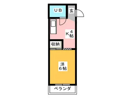 アジョイン日光 A棟(1K/2階)の間取り写真