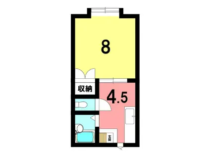 シェールY・T(1K/2階)の間取り写真