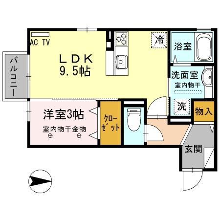 ハイム・リファインド-3(1LDK/2階)の間取り写真