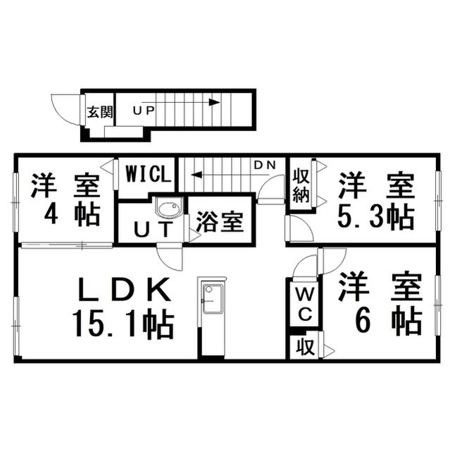 クレイトンヒルズ興津(3LDK/2階)の間取り写真