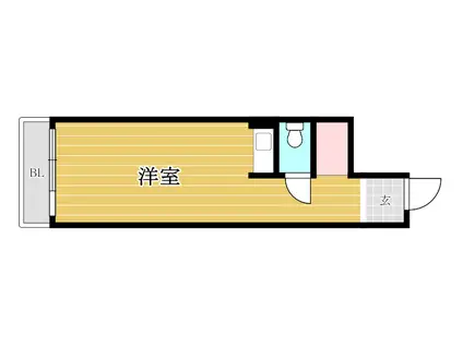 皐月マンション博多(ワンルーム/3階)の間取り写真