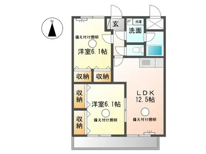 ブレインフォート(2LDK/2階)の間取り写真